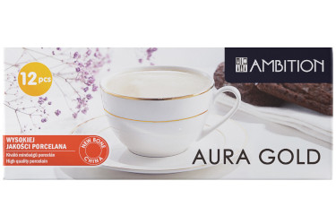 Ambition Komplet kawowy 12-elementowy AURA GOLD
